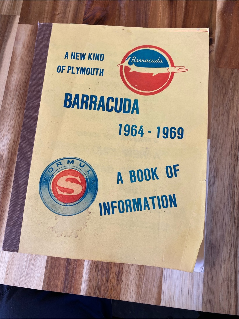 Plymouth Barracuda 1964-1969 "A Book of Information" Book/Manual